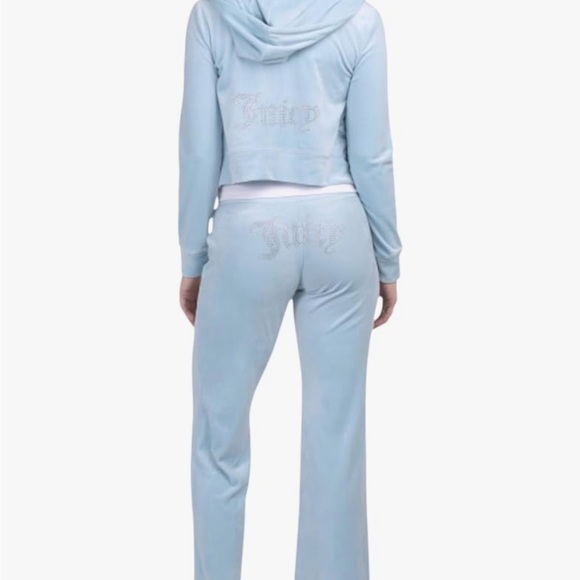 Juicy Couture Pants - Juicy Couture Sky Blue Velour Set